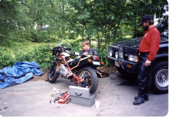 Danny working on the Duck 1989
Long before Tim Taylor and Home Improvment.
