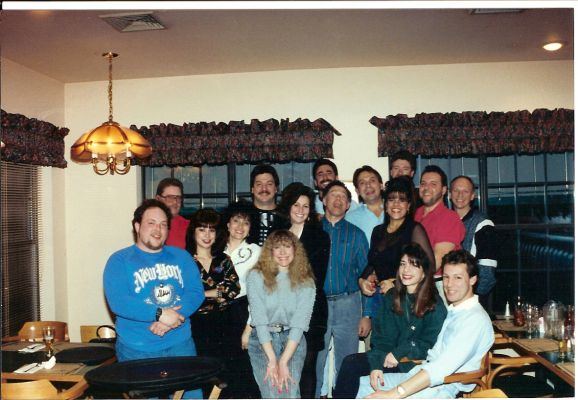 Dinner at the Green House - 1993
First Row -  Alan, Lisa, Ann, Steve / Second Row - Mireya, Cindy, Maria, Ray, Stacey, Rickey, Greg / Back Row - Eddie, Lenny, Michael, Danny, Jimmy

